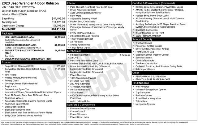 2023 Jeep Wrangler Rubicon