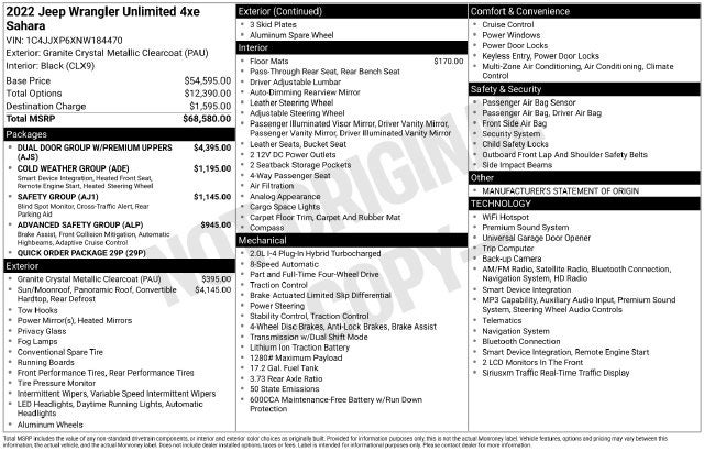 2022 Jeep Wrangler Unlimited Sahara 4xe