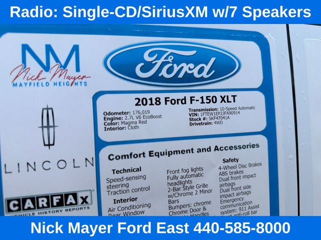 2018 Ford F-150 XLT