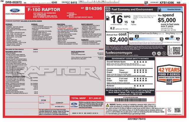 2019 Ford F-150 Raptor