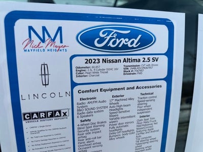 2023 Nissan Altima 2.5 SV