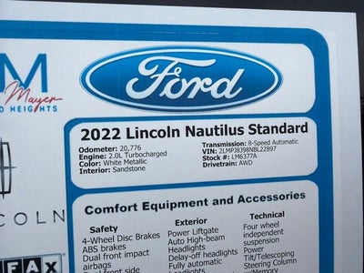 2022 Lincoln Nautilus Standard