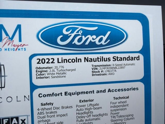 2022 Lincoln Nautilus Standard