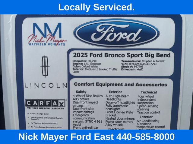 2025 Ford Bronco Sport Big Bend