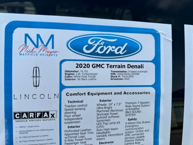 2020 GMC Terrain Denali
