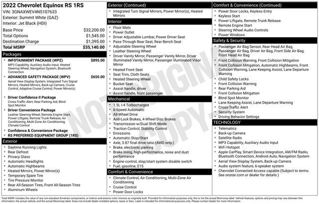 2022 Chevrolet Equinox RS