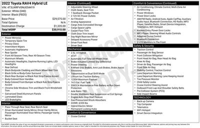 2022 Toyota RAV4 Hybrid LE