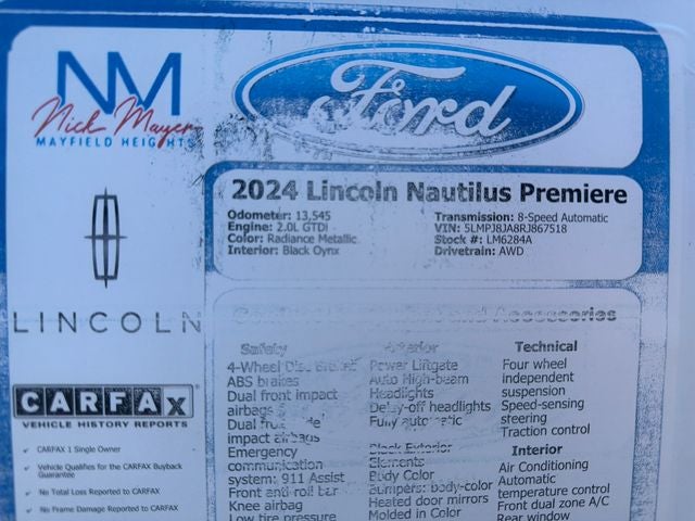 2024 Lincoln Nautilus Premiere