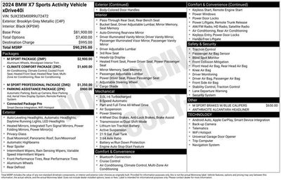 2024 BMW X7 xDrive40i