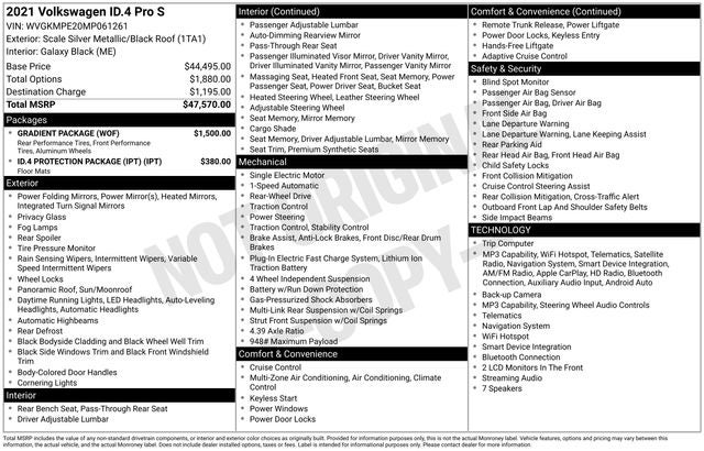 2021 Volkswagen ID.4 Pro S