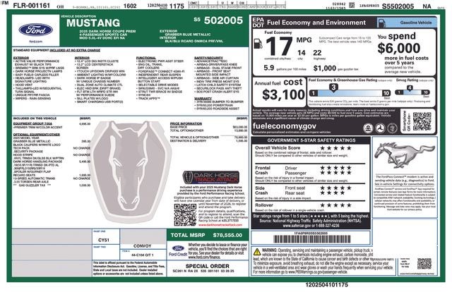 2025 Ford Mustang Dark Horse
