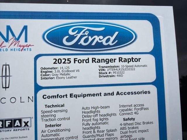 2025 Ford Ranger Raptor