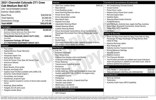2021 Chevrolet Colorado Z71