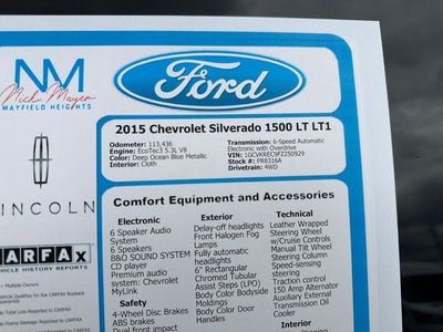 2015 Chevrolet Silverado 1500 LT LT1