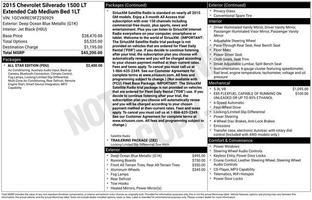 2015 Chevrolet Silverado 1500 LT LT1