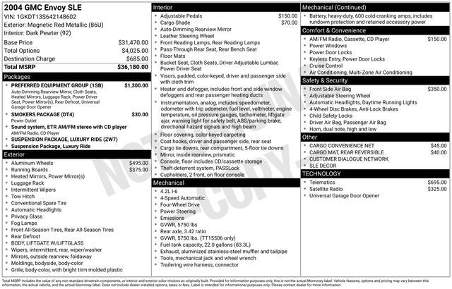 2004 GMC Envoy SLE