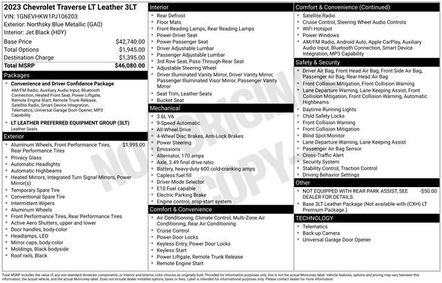2023 Chevrolet Traverse LT Leather