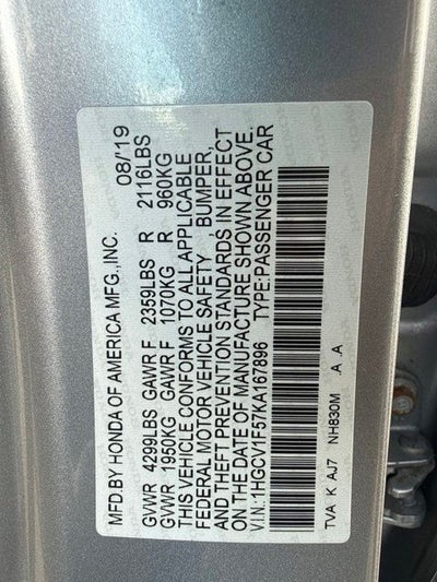 2019 Honda Accord EX-L