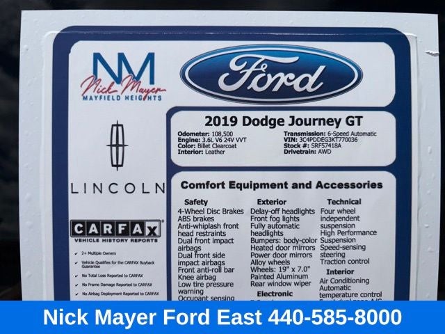 2019 Dodge Journey GT