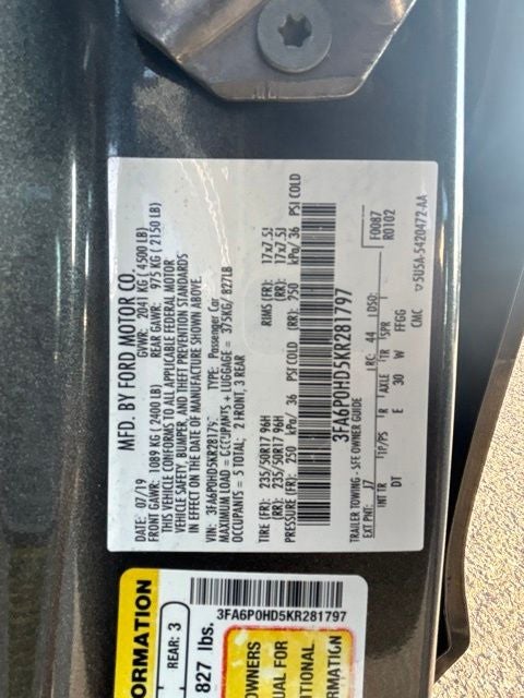 2019 Ford Fusion SE