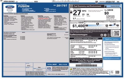 2019 Ford Fusion SE