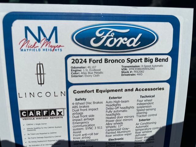 2024 Ford Bronco Sport Big Bend