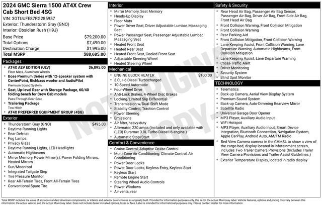 2024 GMC Sierra 1500 AT4X