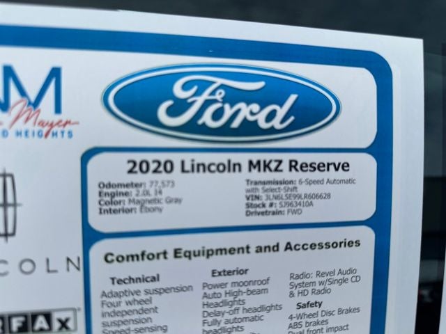 2020 Lincoln MKZ Reserve