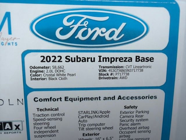 2022 Subaru Impreza Base