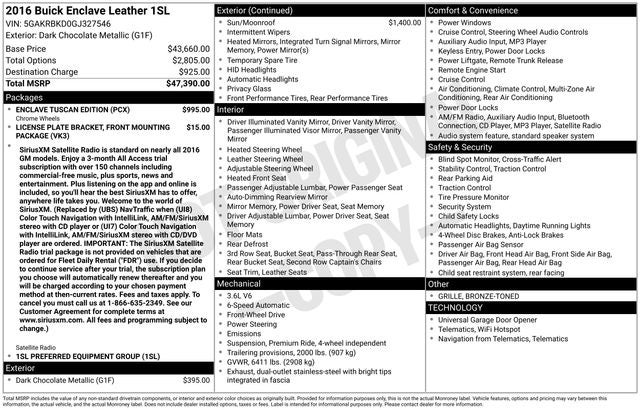 2016 Buick Enclave Leather Group