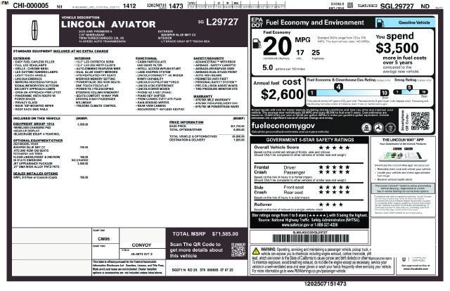 2025 Lincoln Aviator Premiere Premium