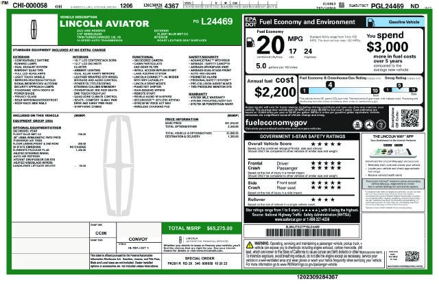 2023 Lincoln Aviator Reserve Premium