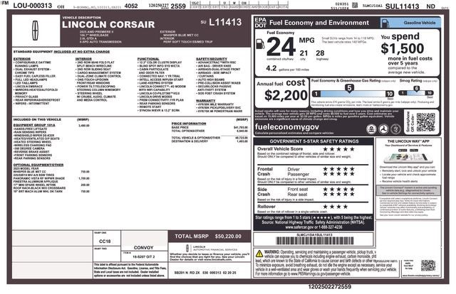 2025 Lincoln Corsair Premiere