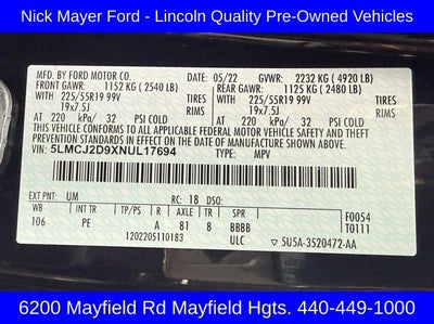 2022 Lincoln Corsair Reserve