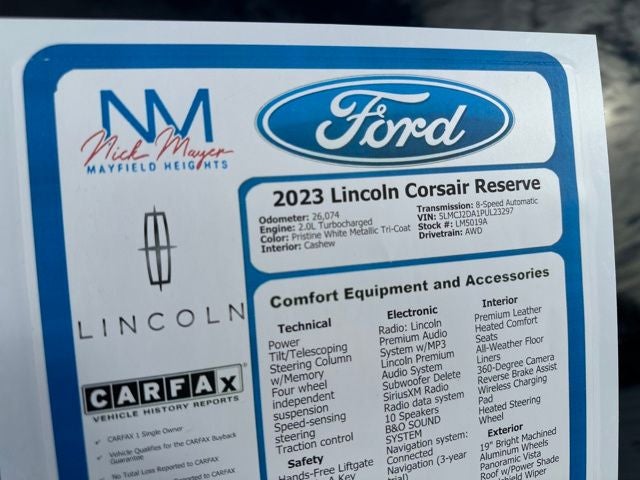 2023 Lincoln Corsair Reserve
