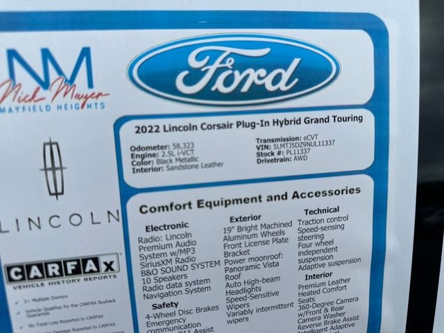 2022 Lincoln Corsair Plug-In Hybrid Grand Touring