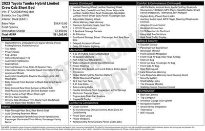 2023 Toyota Tundra Hybrid Limited
