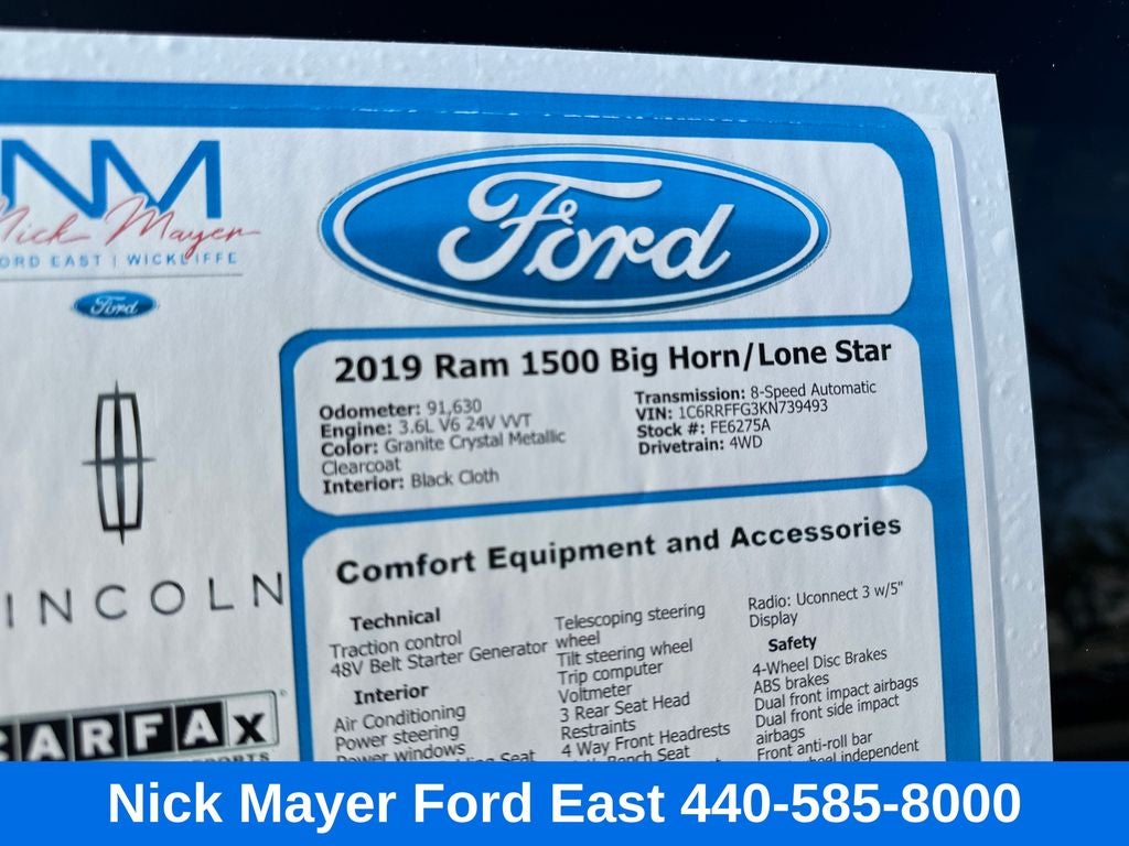 2019 RAM 1500 Big Horn/Lone Star