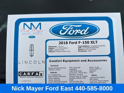 2018 Ford F-150 XLT