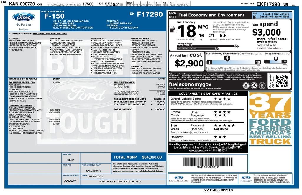 2014 Ford F-150 STX