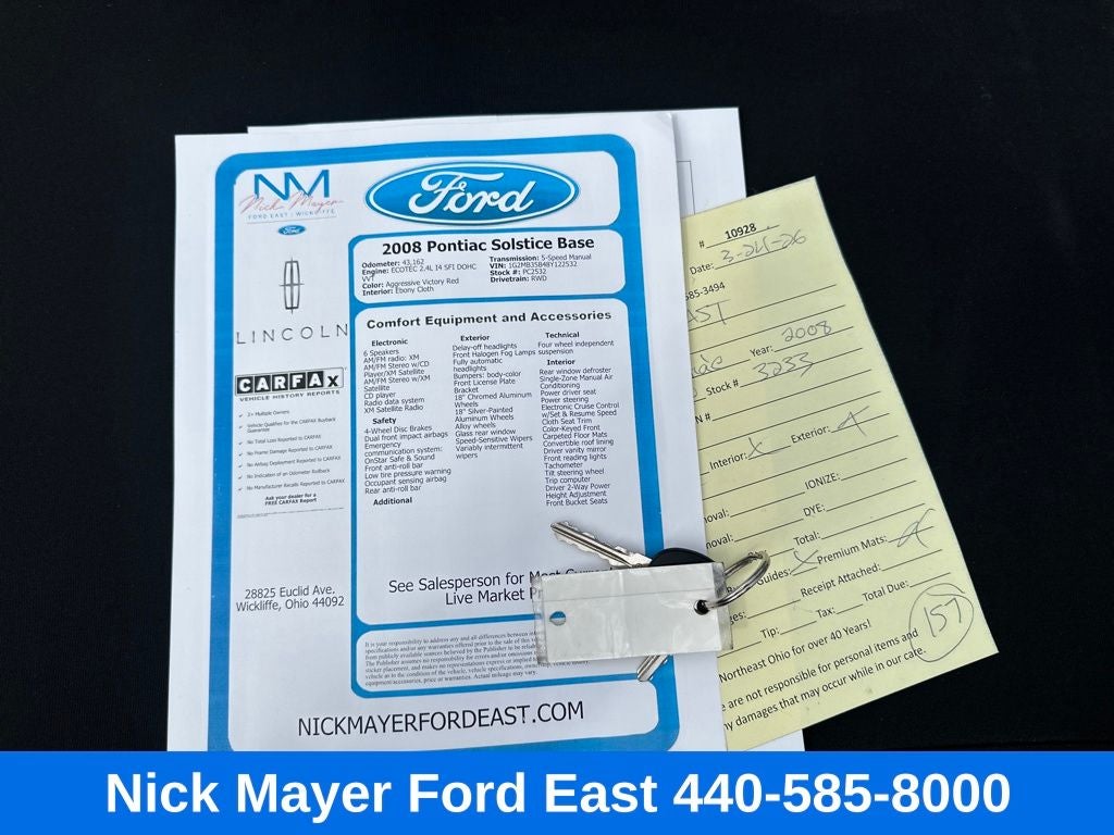 2008 Pontiac Solstice Base