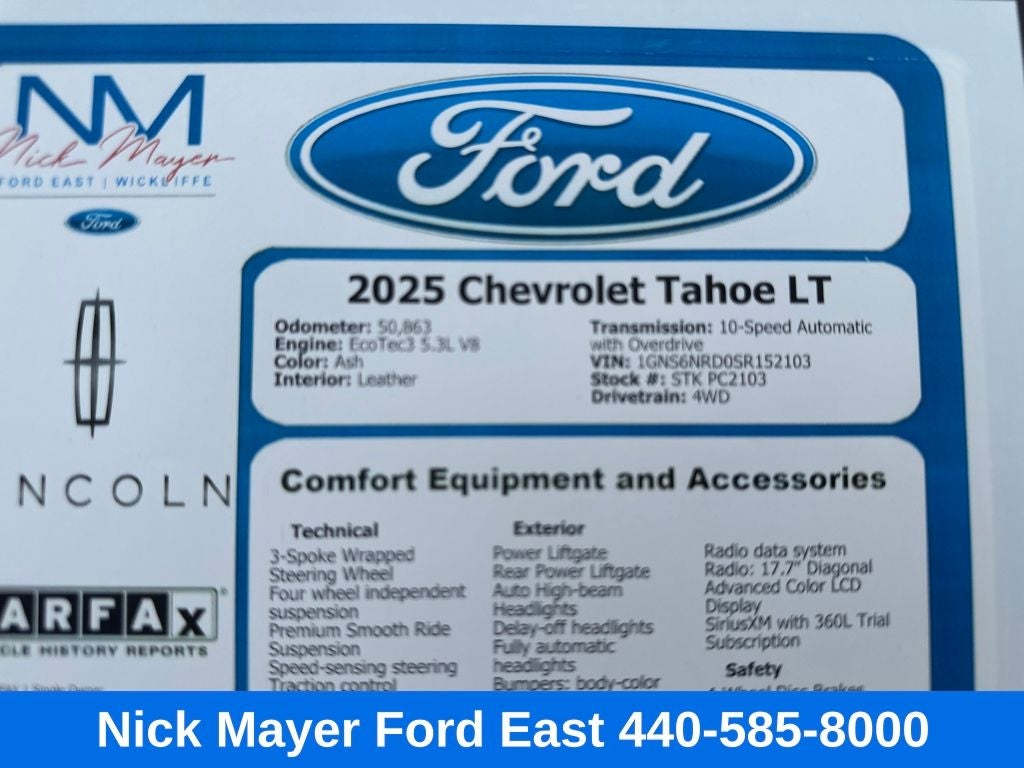 2025 Chevrolet Tahoe LT