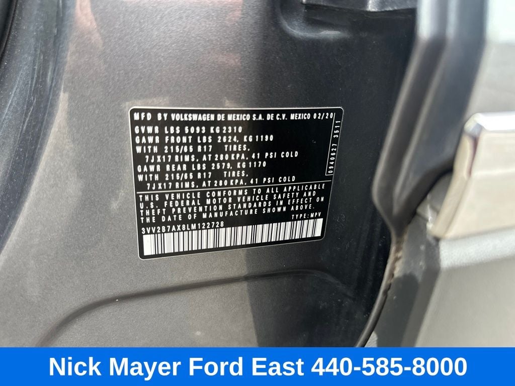 2020 Volkswagen Tiguan 2.0T SE 4Motion