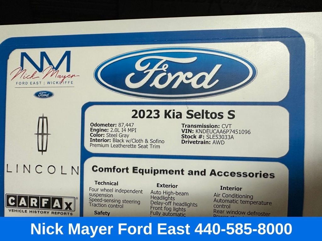 2023 Kia Seltos S
