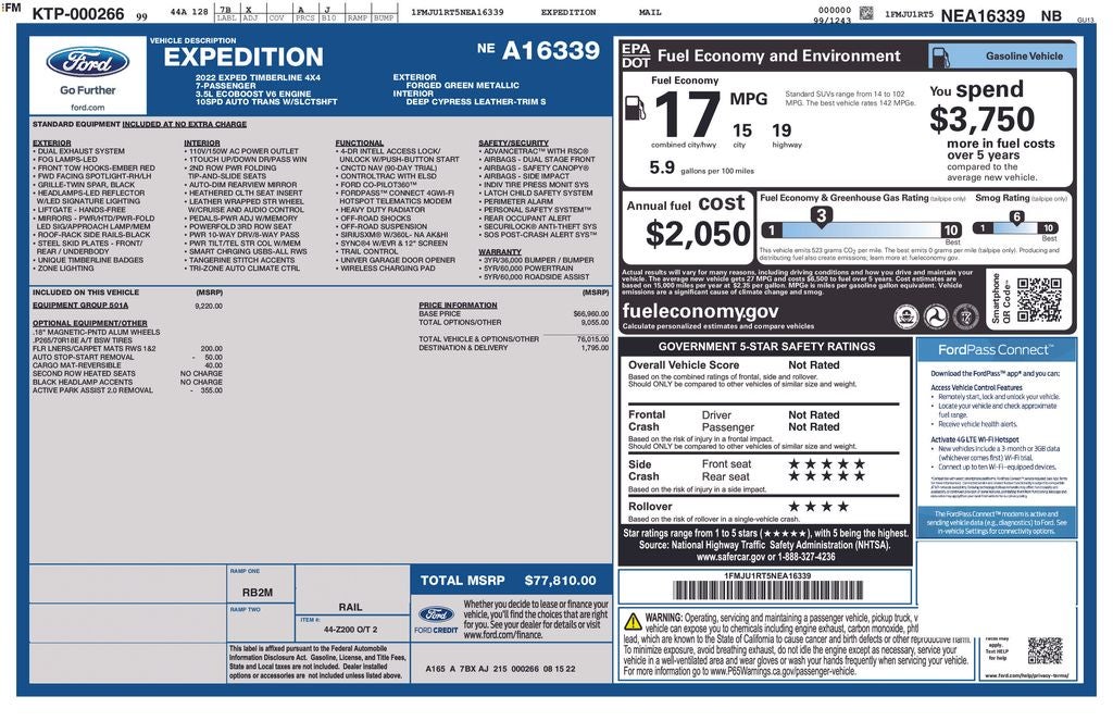 2022 Ford Expedition Timberline