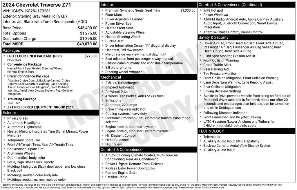 2024 Chevrolet Traverse Z71
