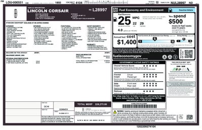 2022 Lincoln Corsair Standard