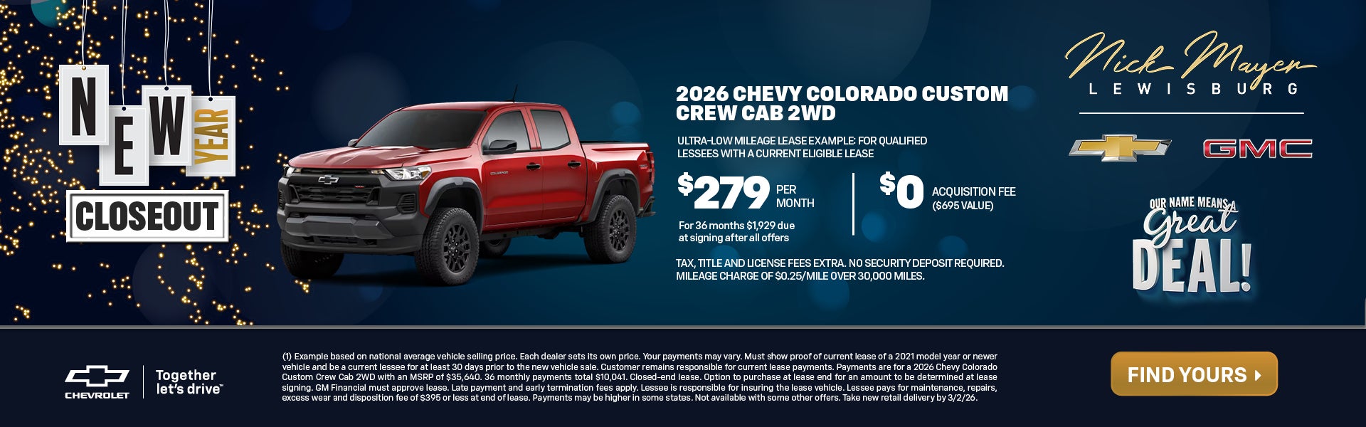 2026 Chevy Colorado Custom Crew