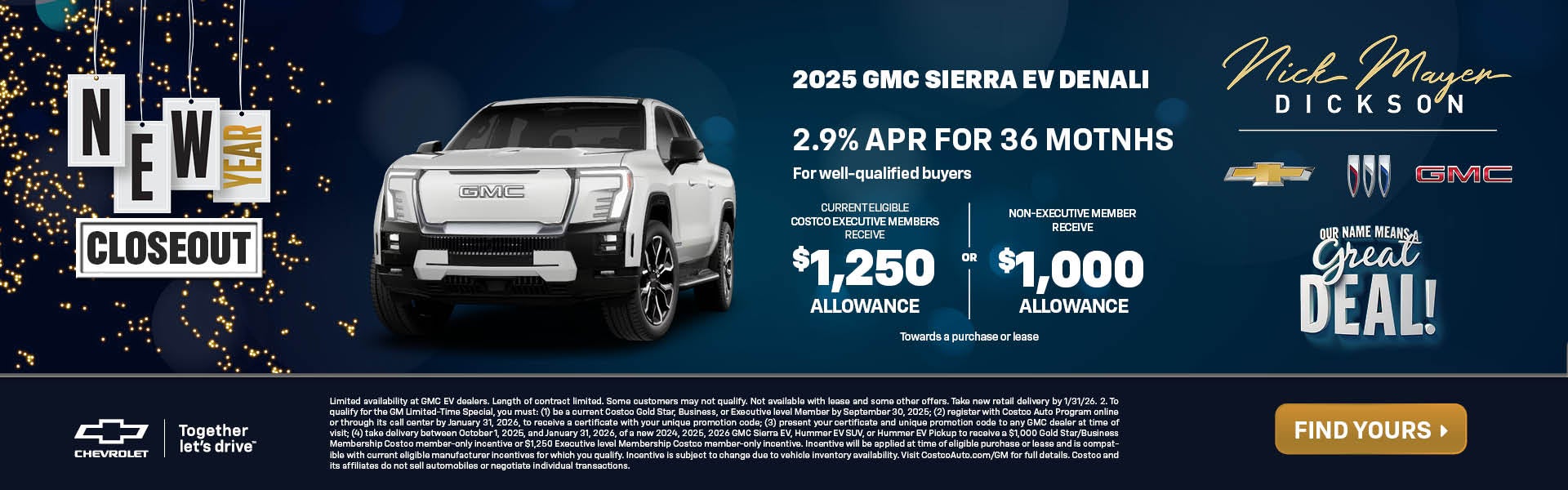 2025 Sierra EV Sale