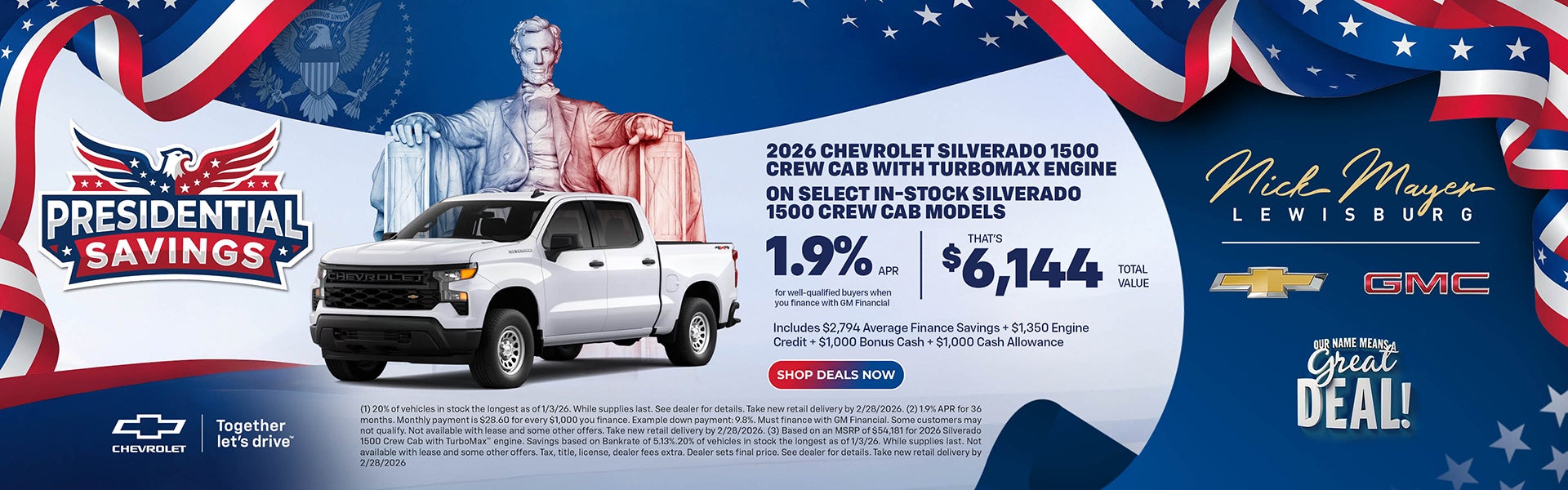 2026 Silverado 1500 Sale